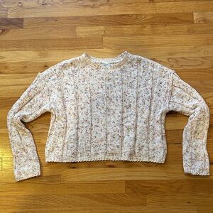 Cropped Oversized Multicolor Knit Sweater